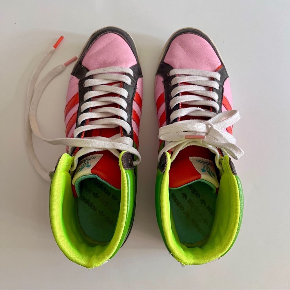 high top colorful sneakers